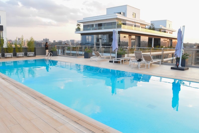Rooftop pool