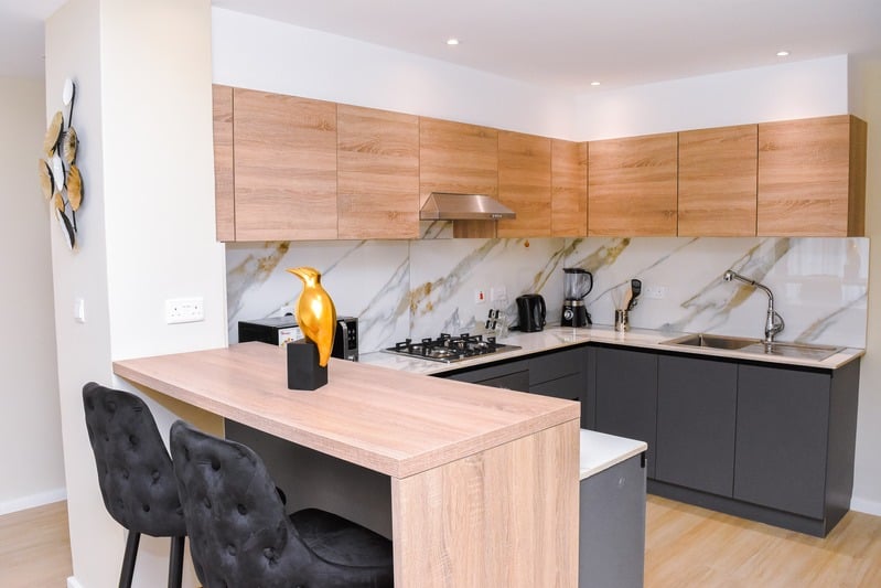 The Solara — the kitchen, island side