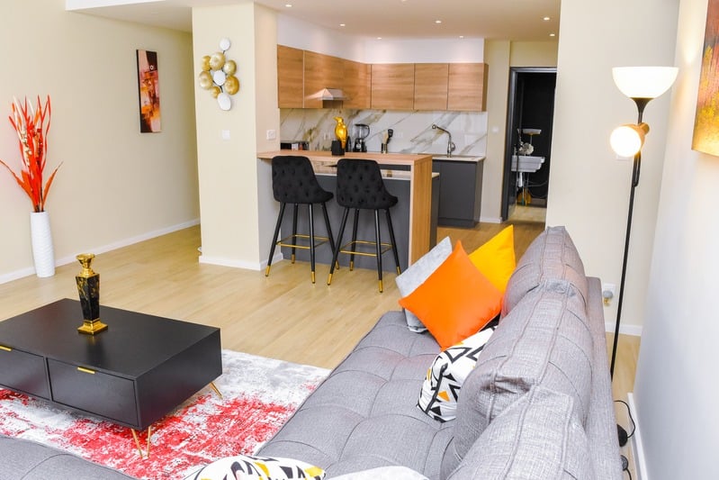 The Solara — the living room, wide angle