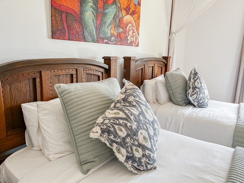 The Maridi Villa — the master bedroom, one of two ensuite bedrooms