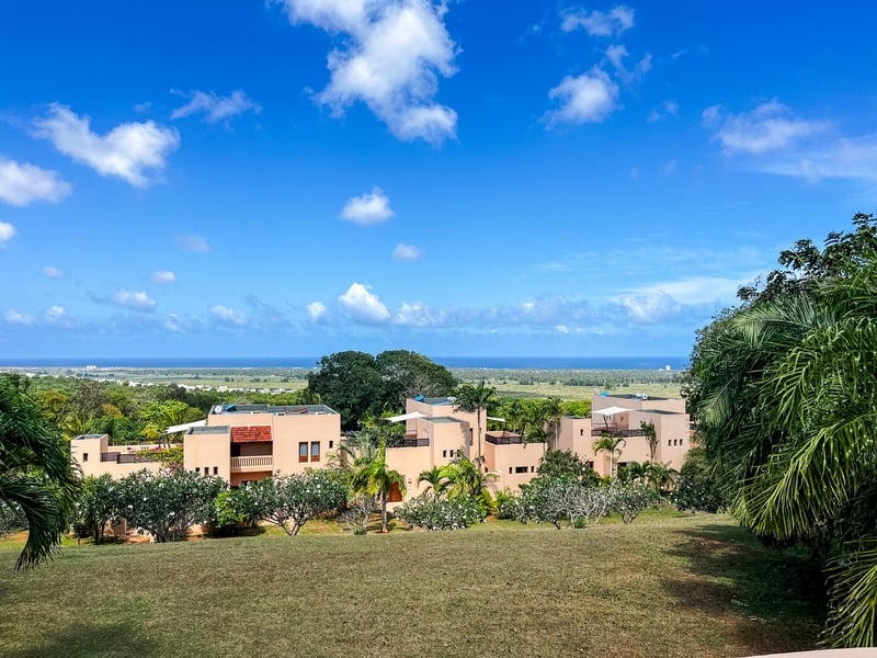 The Maridi Villa — outlook from the property, across the ridge to the sea (not a room)